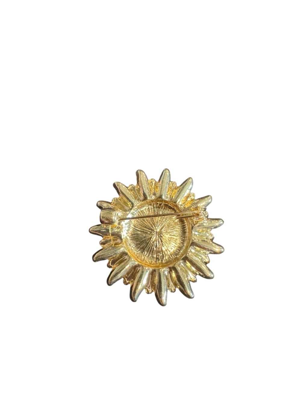 Sunflower Crystal Brooch - Yellow Sunflower Pin - Picture 2 of 2
